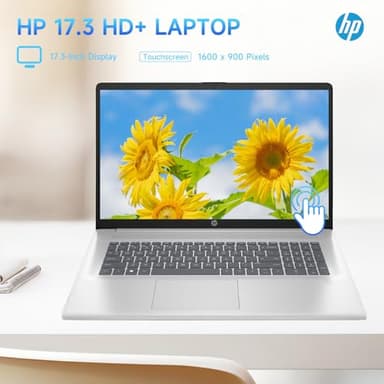 HP 17.3" Touchscreen Laptop, Intel Core i3-N305, 32GB RAM, 128GB eMMC + 2TB SSD, Numeric Keypad, Webcam, HDMI, Wi-Fi 6, Windows 11 Pro, Silver, Bundle with PCO Notebook Fold Radiator, Cooler - Image 5