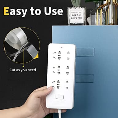 KUSUFEFI Double Sided Adhesive tape Heavy Duty, Double Stick Mounting (2 Rolls, Total 20FT), Clear Two Sided Wall tape Strips, Removable Poster tape for Home, Office, Car, Outdoor Use - Image 7