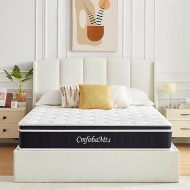 CMFOBAMTS Twin Mattress, 10 Inch Memory Foam Hybrid Mattress in a Box with Independent Spring for Motion Isolation and Pressure Relief, Comfortable Medium Firm - Image 2
