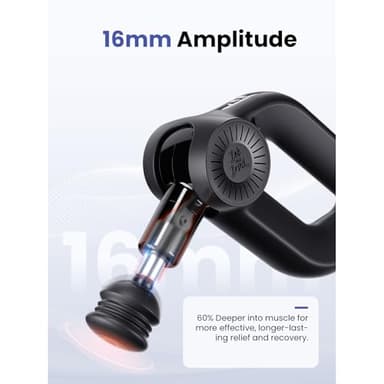 BOB AND BRAD D6 Pro Plus Massage Gun with Heat, Deep Tissue Percussion with 16mm Amplitude, Professional Muscle Massager Gun for Athletes, Quiet Electric Handheld Massager - Image 3