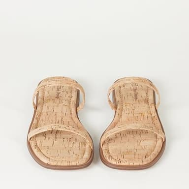 The Drop Women's Paris Square Toe Two Strap Flat Sandal, Cork, 8 - Image 7