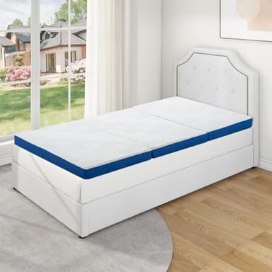 Tri-Fold Memory Foam Mattress, 4 inch Single Folding Mattress with Washable Cover, Foldable Mattress Portable for RV Camping, Guest Mat, Easy Storage, 75"×25"×4" - Image 9
