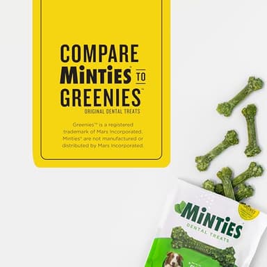Minties Dental Chews for Dogs, 40 Count, Vet-Recommended Mint-Flavored Dental Treats for Medium Dogs 25-50 lbs, Dental Bones Clean Teeth, Fight Bad Breath, and Removes Plaque and Tartar - Image 3