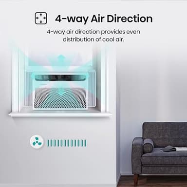Hisense WC08W25A Window Air Conditioner, 8,000 BTU, White - Image 4