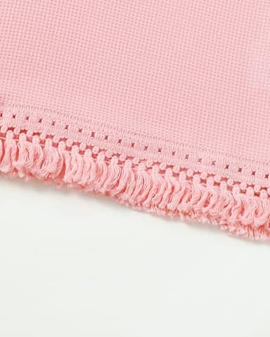 Mikrdoo Baby Girls Clothes Toddler Girl Summer Outfits Cute Tassel Hem Sleeveless Infant Tank Tops Ripped Denim Shorts Set Pink 3-4T - Image 6