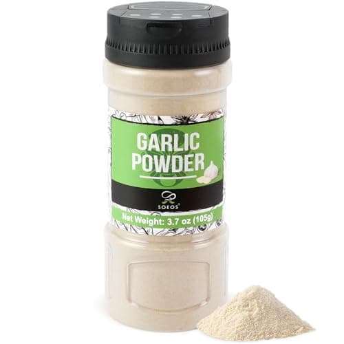 Soeos Garlic Powder, 105g (3.7oz), Garlic Powder Seasoning, Additive Free, Non-GMO, Garlic Seasoning for Flavor Vegetables, Grilled Meats, Salads, Dressings and More - Image 1