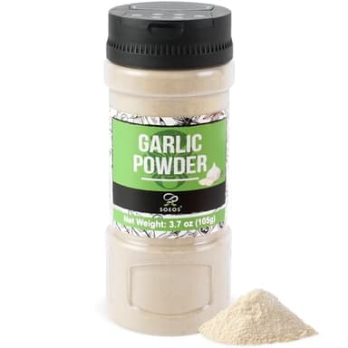 Soeos Garlic Powder, 105g (3.7oz), Garlic Powder Seasoning, Additive Free, Non-GMO, Garlic Seasoning for Flavor Vegetables, Grilled Meats, Salads, Dressings and More - Image 1
