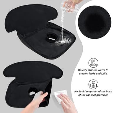 INFANZIA Dry Seat, Car Seat Protector Waterproof Carseat Liner Potty Training Toddlers, Baby and Infants, Piddle Pad for Carseats Strollers (Black, 2 Packs - Image 7