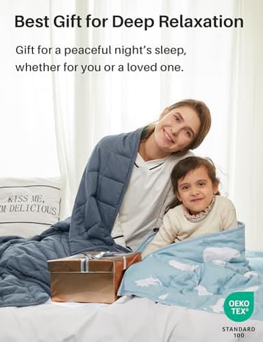 Weighted Idea Weighted Blanket for Adults (Dark Grey,48"x72",15lbs) Cooling Breathable Heavy Blanket with Premium Glass Beads All-Season Soft Thick Blanket - Image 6