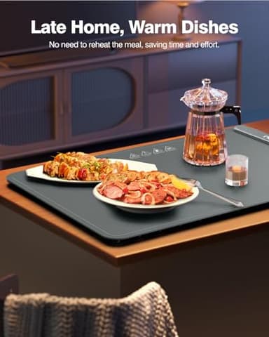 iTRUSOU Electric Warming Tray - Full Surface Heating,Rollable & Portable,Premium Silicone Nano-Material,3 Temperature Settings,Auto Shut-Off -Versatile Food Warmer for Gatherings,Parties,Everyday Use - Image 8