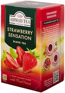 Ahmad Tea Strawberry Sensation Black Tea, 20-Count Boxes (Pack of 6 - Image 6