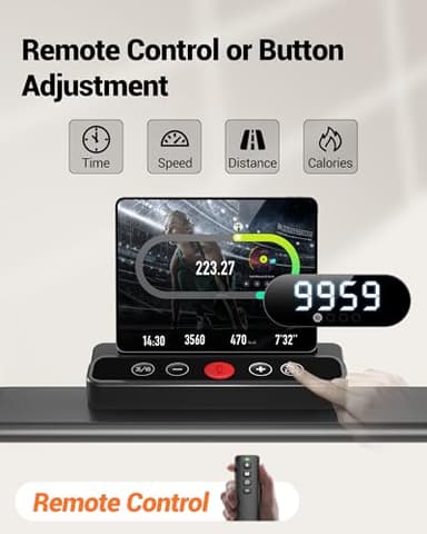 4-in-1 Walking Pad with 10% Incline, Portable Under Desk Treadmill, Foldable Treadmills for Home and Office, 2.5 HP Quiet Walking Pad Treadmill with 300 LBS Capacity - Image 3