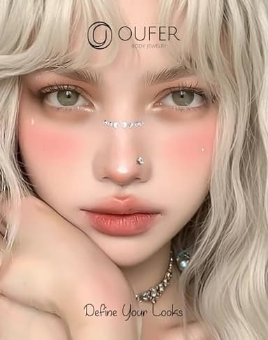 OUFER 20G Nose Rings, 925 Sterling Siver Nose Studs, Flower Nostril Nose Piercing Jewelry, Cute Nose Rings Studs, Clear CZ Nose Rings For Women - Image 7