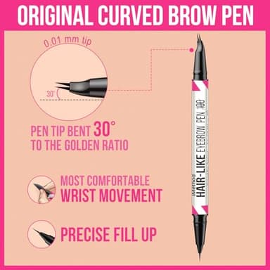 iMethod Curved Eyebrow Pen - 2-in-1 Dual-Ended Eyebrow Pencil with Curved Tip and Precise Brush-Tip, Microblading Eyebrow Pen for Natural Hair-Like Brows, Long Lasting, Brown - Image 7