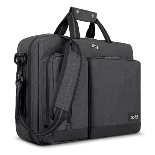 Solo New York Urban Carrying Case (Briefcase) for 15.6" Notebook - Gray, Black, 12.5" x 17" x 5" (UBN310-10) - Image 1