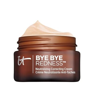 IT Cosmetics Bye Bye Redness Full Coverage Color Correcting Cream (Porcelain Beige) - Redness Neutralizing Tinted Face Moisturizer, 12HR Hydration, Hyaluronic Acid, Colloidal Oatmeal - 0.37 fl oz - Image 1