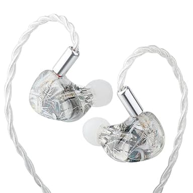 Linsoul Kiwi Ears Orchestra Lite Performance Custom 8BA in-Ear Monitor IEM with Detachable 4-core 7N Oxygen-Free Copper OFC Cable, Handcrafts Faceplate for Audiophile Studio Musician (Clear) - Image 2