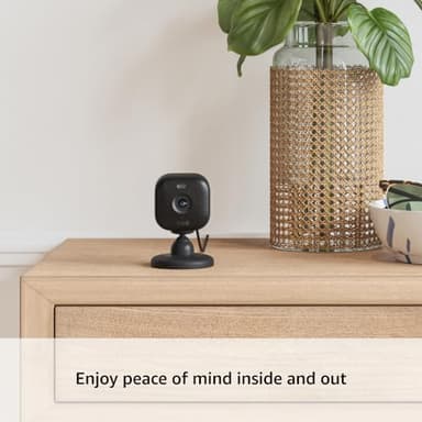 Blink Mini 2 + Weather Resistant Adapter — Indoor/Outdoor Home Security & Pet Camera(s) with HD video, motion detection, and built-in spotlight — 1 camera (Black) - Image 2