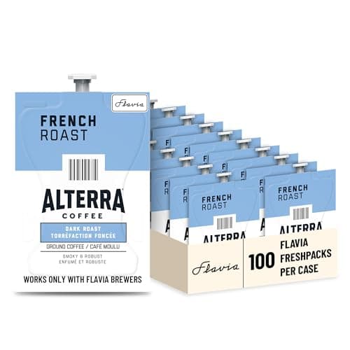 Flavia Alterra French Roast Coffee Freshpacks works only with Flavia Brewers, Dark Roast (Case of 100) - Image 1