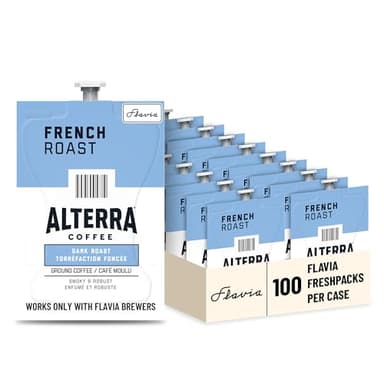 Flavia Alterra French Roast Coffee Freshpacks works only with Flavia Brewers, Dark Roast (Case of 100) - Image 1