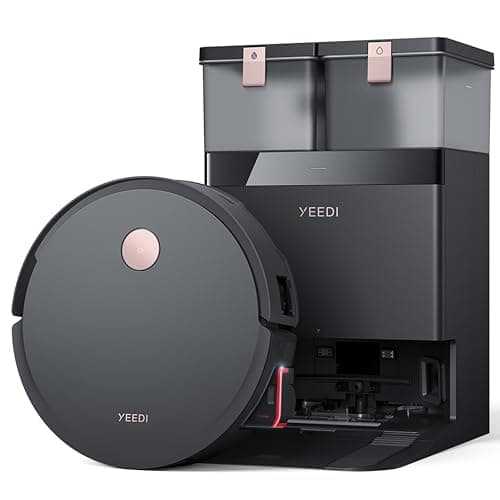 Yeedi S14 Plus Robot Vacuum and Mop, 18,000Pa Suction, OZMO Roller Mopping, ZeroTangle 2.0, TruEdge 3D Sensor, All-in-One Station with Auto Hot Water Washing & Self-Drying, Black - Image 1