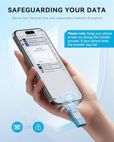 Apple MFi Certified 128GB Flash Drive for iPhone Thumb Drive Photo Stick, USB Memory Stick iPhone Flash Drive for Photos Videos, High Speed Jump Drive Compatible for iPhone/iPad/Android/PC (Blue) - Image 4