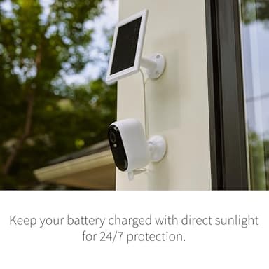 Arlo Essential Wireless Security Camera 2nd Gen with Solar Panel - Outdoor & Indoor Wireless Camera with Integrated Spotlight, Color Night Vision, Motion Sensor & DIY Setup - White, 1 Pack, VMK3050 - Image 3