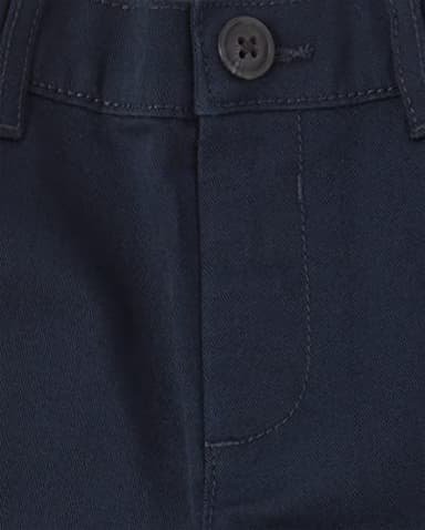 The Children's Place baby boys And Toddler Stretch Chino Pants, Flax/New Navy 2 Pack, 12-18 Months US - Image 2