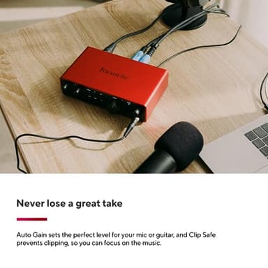 Focusrite Scarlett 2i2 4th Gen USB Audio Interface for Recording, Songwriting, Streaming and Podcasting — High-Fidelity, Studio Quality Recording, and All the Software You Need to Record (Renewed) - Image 5