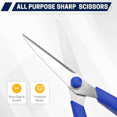 Scissors Bulk Set of 32-Pack, 8" All Purpose Multipurpose Sharp Sewing Craft Fabric Scissors for Office Home High/Middle School Student Office Teacher Art Supplies, Right/Left Handed - Image 4