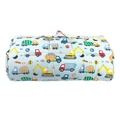 NapCure Toddler Nap Mat with Removable Pillow and Minky Blanket,Soft Rolled Napping Mats for Boys and Girls,Lightweight Daycare,Preschool,Travel Toddler Sleeping Slumber Bag-50”×20”(Truck and Digger) - Image 7