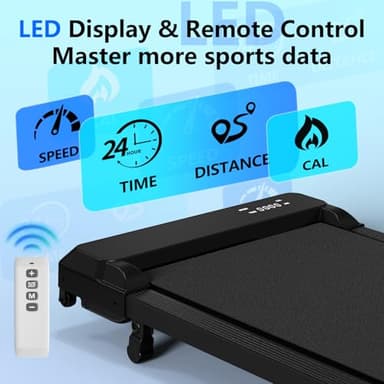 3-in-1 Walking Pad with Incline,2.5 HP Under Desk Treadmill for Home Office,265 LBS Compact Walking Treadmill with LED Display,No Assembly - Image 4