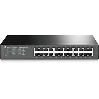 TP-Link 24 Port Gigabit Ethernet Switch Desktop/ Rackmount Plug & Play Shielded Ports Sturdy Metal Fanless Quiet Traffic Optimization Unmanaged (TL-SG1024S) - Image 1
