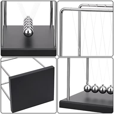 QLKUNLA Newtons Cradle Balance Balls Science Physics Gadget Desktop Decoration Kinetic Motion Toy for Home and Office(7 Beads) (7 Beads) - Image 6