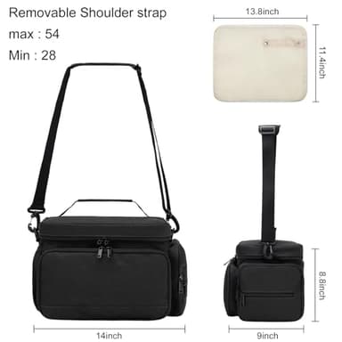 Breast Pump Bag Fit for Spectra S1 and S2, Pumping Bag with Waterproof Mat for Pump Accessories, Portable Pump Carrying Case for Work, Travel and Family Use, Black - Image 5