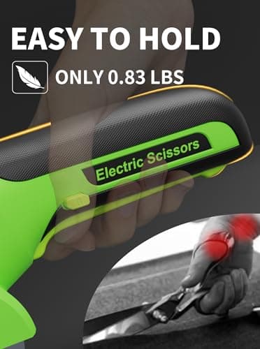 Virsin 4V 2000mAh Cordless Cardboard Cutter, Electric Scissors for Cardboard with 2 Titanium Blades,LED & Safety Lock,Max Cutting1/4",Rotary Cutter for Fabric,Gifts for Men&Women - Green - Image 4