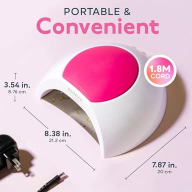 SUNUV SUN2C UV Light for Nails, UV LED Nail Lamp with 4 Timer Settings, Curing Lights Compatible with All Gel Polish Rose - Image 4