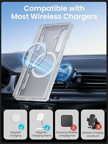 i-Blason for Samsung Galaxy Z Fold 7 Case with Stand [9H+ Tempered Glass Screen Protector] [Compatible with MagSafe] [Hinge Protection & Kickstand] Full-Body Protective Case for Z Fold 7 (Frost Clear) - Image 8