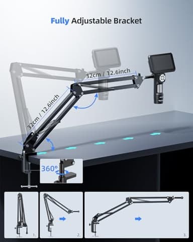 JL115A LCD Digital Microscope with 5" Screen, Soldering Microscope Camera with Flex Arm Stand, Handheld Coin Magnifier for Adults Full View Coins, 1080P, 8 LED Lights, PC View - Image 3