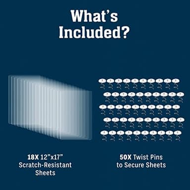 Stelucca Amazing Shields Anti Cat Scratch Furniture Protector - 18 Pack 17” by 12” Couch Protector from Cat Claws w/Twist Pins - Strong, Clear, Easy-to-Apply Scratching Deterrent and Shield for Sofa - Image 7