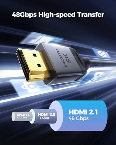 Silkland Certified HDMI 2.1 Cable, [4K@240Hz 144Hz 120Hz, 8K@60Hz] 1440P Ultra High Speed HDMI Cable 48Gbps (Upgrade Braided), HDR10+, eARC, HDCP 2.3, Compatible for Xbox/PS5/PS4/Roku TV-6.6ft - Image 7