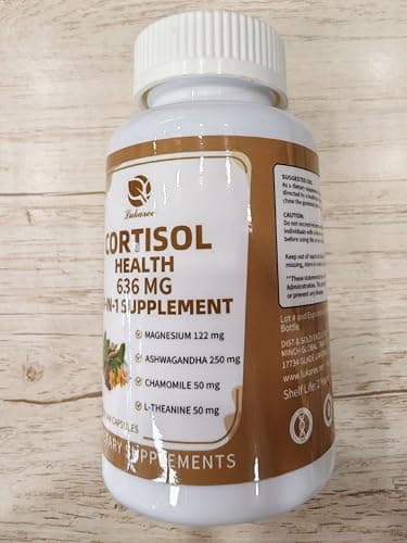 10-in-1 Cortisol Supplements with Magnesium, Ashwagandha, Chamomile, L-Theanine, Phosphatidylserine, St. John's Wort, Astragalus, Vitamin C & D3, for Women Men, 120 Vegan Capsules for 2 Month, Non-GMO - Image 8