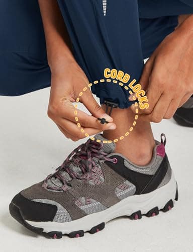 baleaf Women's Hiking Pants Quick Dry Water Resistant Lightweight Joggers Pant for All Seasons Elastic Waist Navy Blue Size XXXL - Image 6