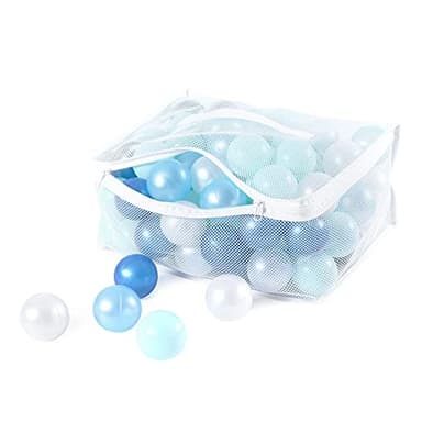 STARBOLO Ball Pit Balls Play Balls -100PCS Pearl 4 Blue Colors Ocean Balls BPA&Phthalate Free Non-Toxic Crush Proof Soft Plastic Ball Pit for Toddlers 1-3 Kids Birthday Pool Tent Party - Image 9