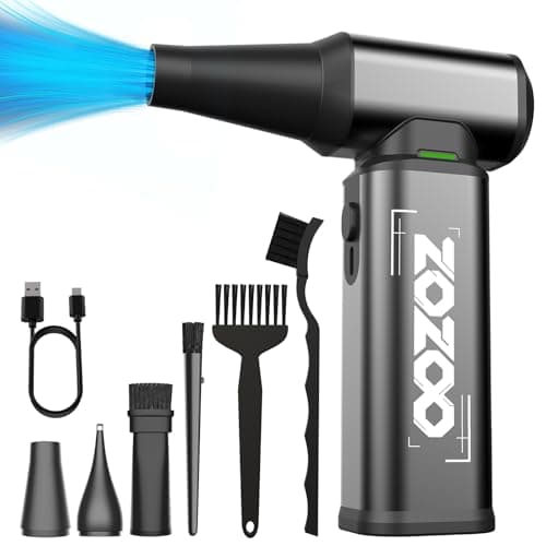 Compressed Air Duster, 180000PRM Electric Air Duster with Stepless Speed Regulation, USB Rechargeable Cordless Portable Air Blower for Home, Car, Computer, and Keyboard Cleaning - Image 1