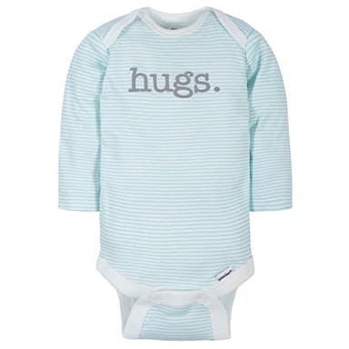 GerberUnisex Baby6 Pack Long-Sleeve Onesies BodysuitWords Grey12 Months - Image 5