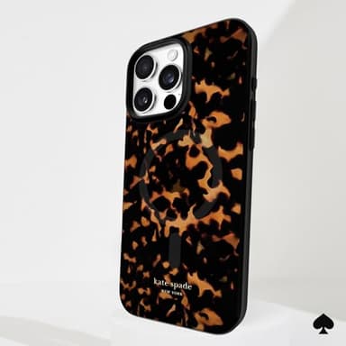 kate spade new york iPhone 16 Pro Max Case - Compatible with MagSafe - Designer Phone Case - Tortoise - Image 7
