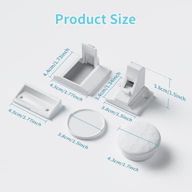 32 Pack Magnetic Baby Proof Cabinet Locks with 128 Screws & 3M Tapes | Child Safety Locks for Cabinets, Drawers, Glass Doors - Image 2