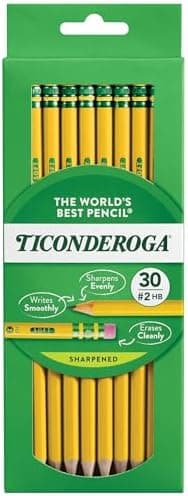 Ticonderoga Wood-Cased Pencils, Pre-Sharpened, #2 HB Soft, Yellow, 30 Count - Image 2