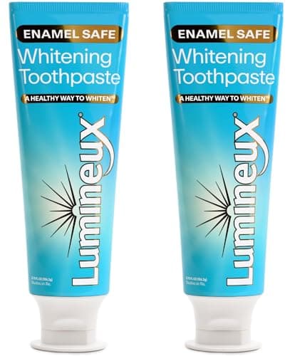 Lumineux Teeth Whitening Toothpaste 2 Pack Peroxide Free Enamel Safe for Sensitive Whiter Teeth, Fluoride Free, No Alcohol, Artificial Colors, SLS Free Dentist Formulated - 3.75 Oz - Image 1
